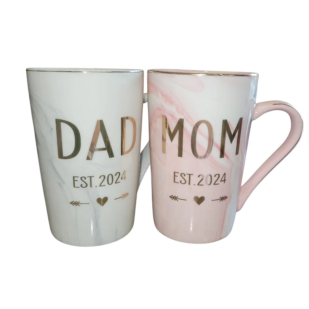 Mom & Dad Established 2024 Matching Mugs / Cups